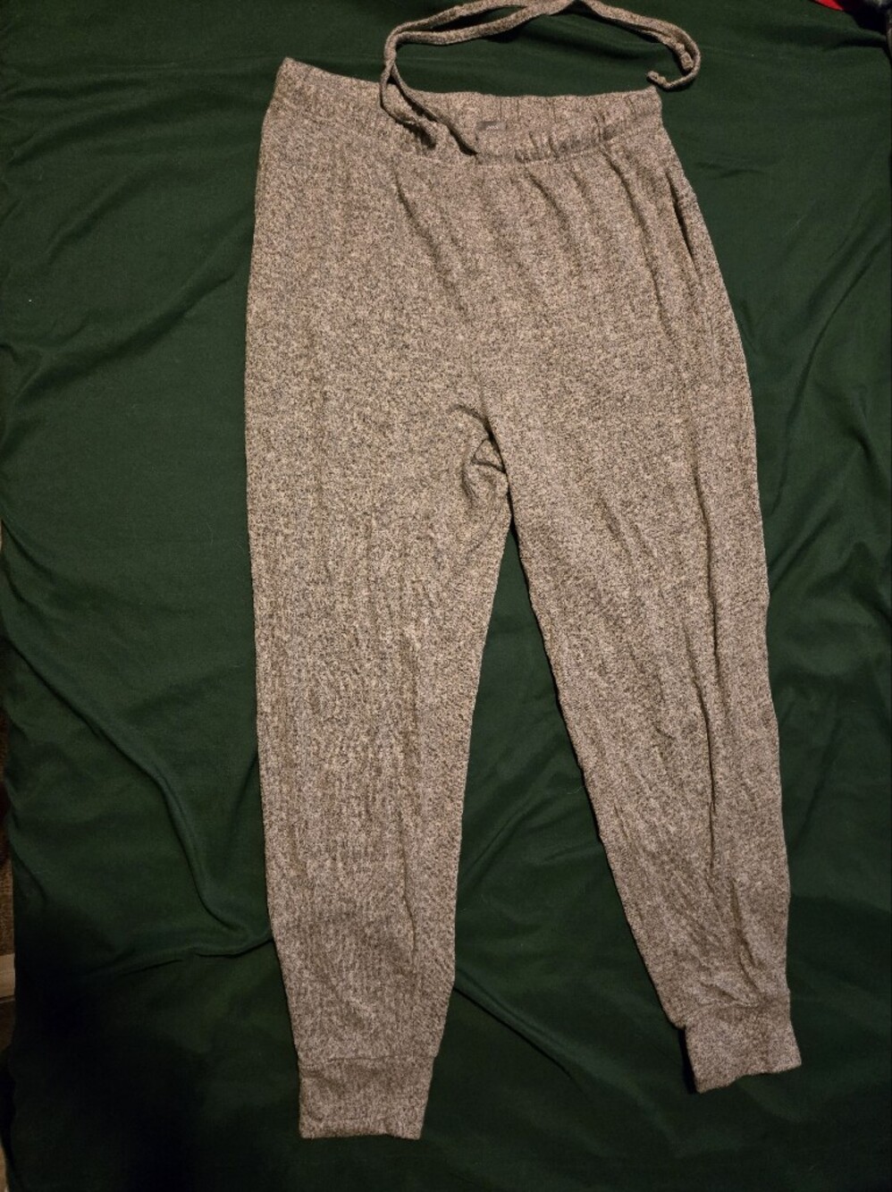 Aerie Grey Marled Knit Lightweight Lounge Joggers Size M